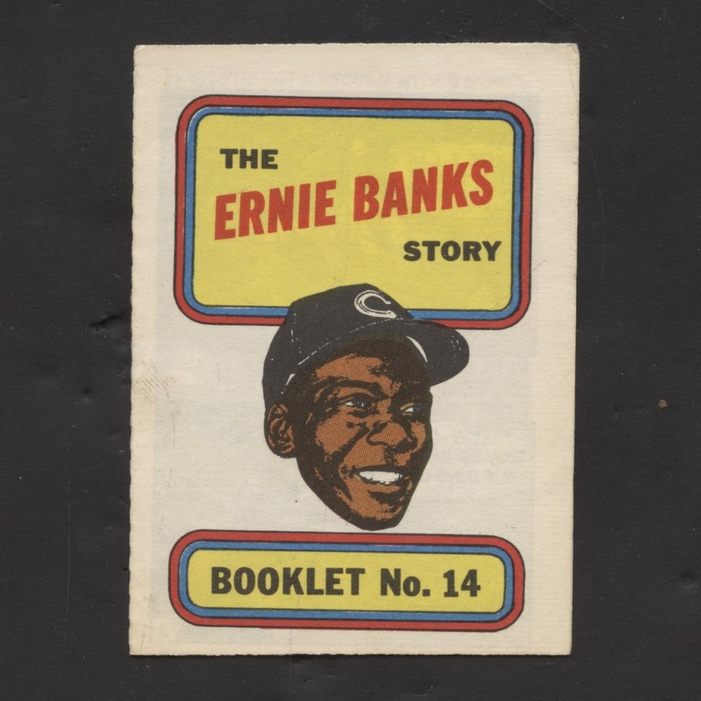 1970 topps booklet of ernie banks cubs legend